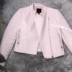 Cream Leather Jacket